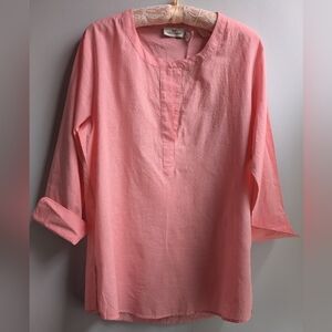 NWT... Vineyard Vines Cotton Slub Tunic Coral Sand Size Small